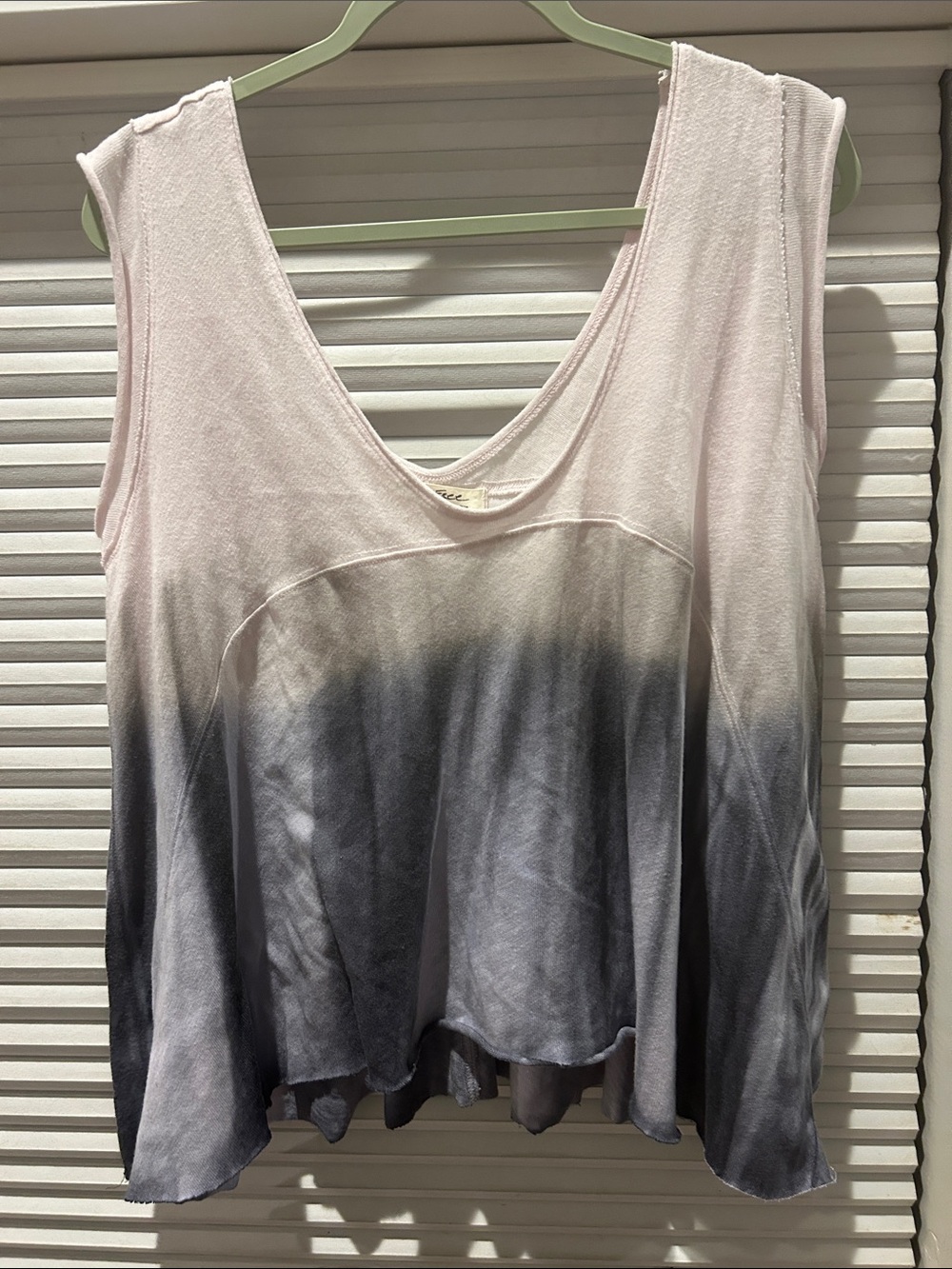 We The Free People Paradise Tank S Lilac Fog Pink Gray Ombre Dip Dye Boho
